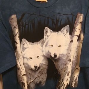 🆕 Vintage 1999 The Mountain 'White Wolves'  T-Shirt